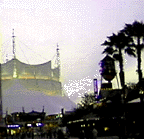 Cirque du Soleil at Downtown Disney, with House of Blues water tower,  Image Copyright ©2001 Jason Higley
